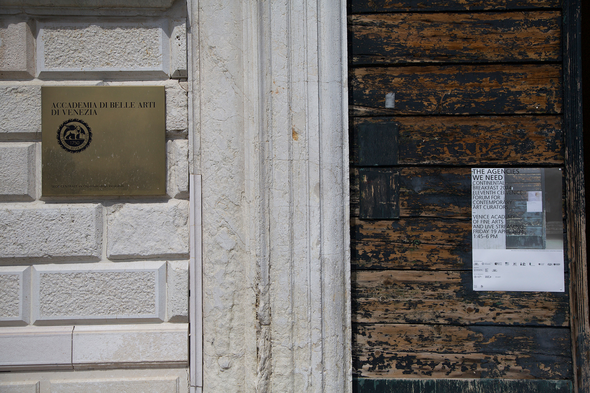 ingresso dell’Accademia di Venezia, Forum CEI Venezia 2024. Foto Matilde Sambo, per gentile concessione di Trieste Contemporanea